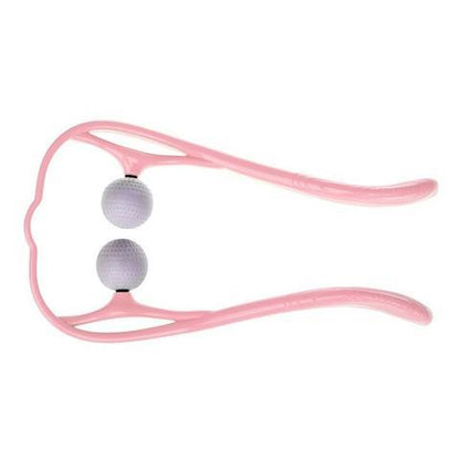 Neck massager with plastic pressure point therapy