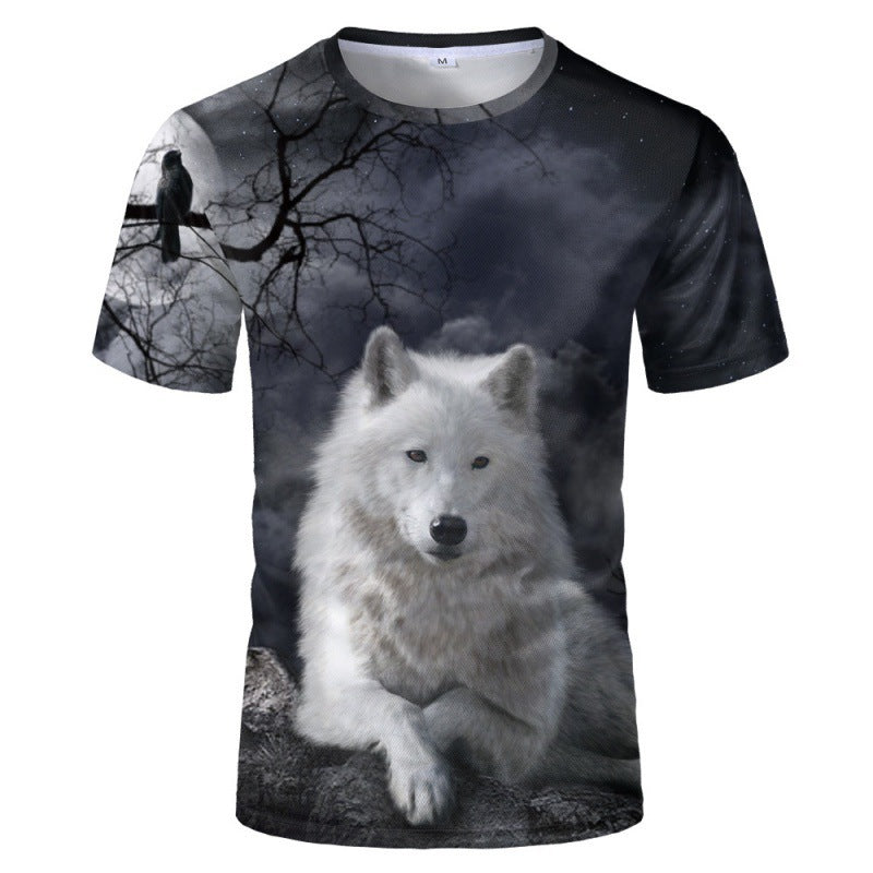 Summer t-shirt with wolf print