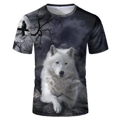 Summer t-shirt with wolf print