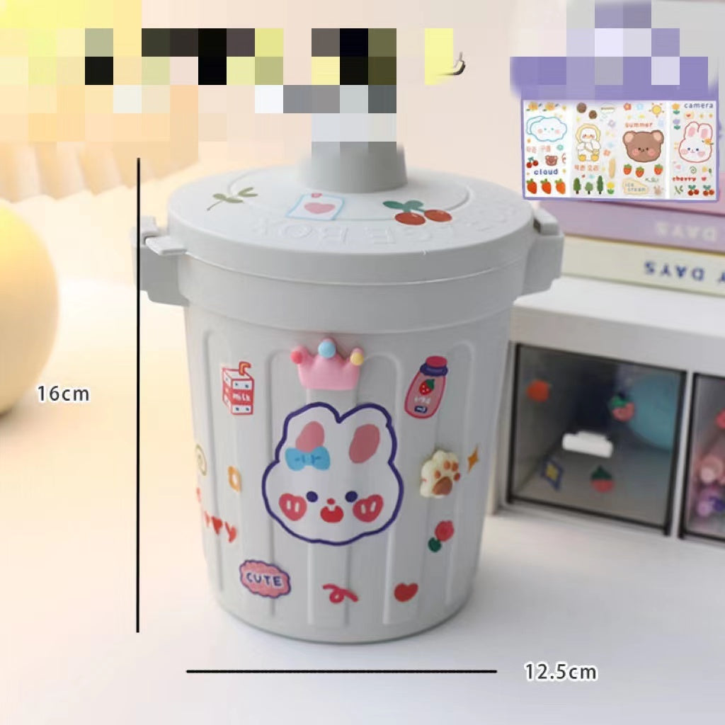 Mini bear desktop trash can