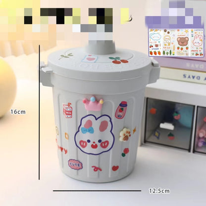 Mini bear desktop trash can