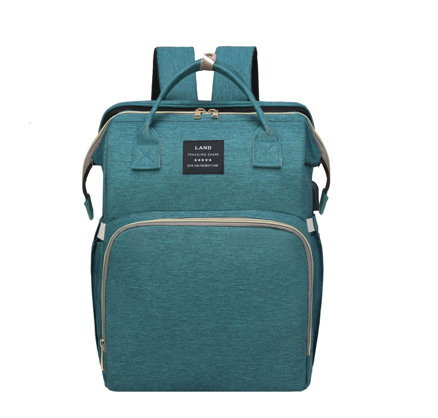 Baby diaper backpack with crib