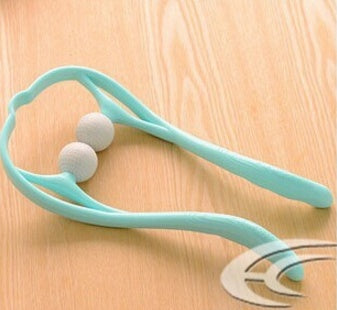Neck massager with plastic pressure point therapy