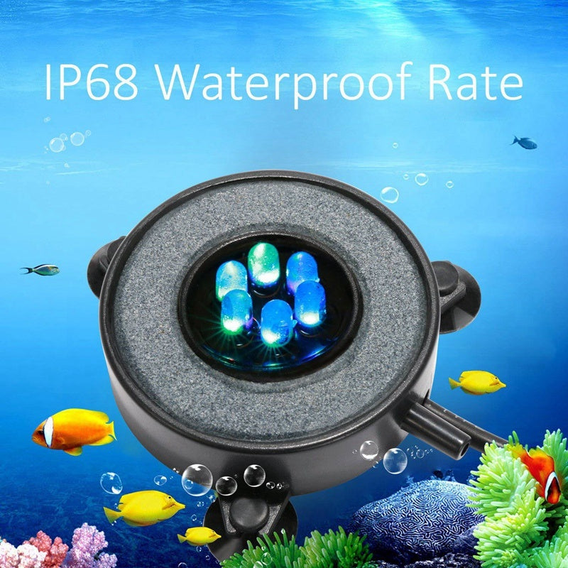 Round bubble light for fish tank