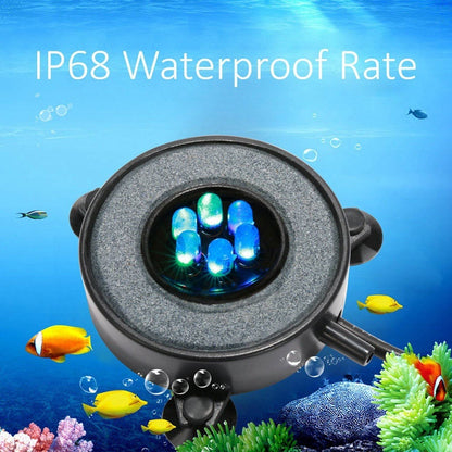 Round bubble light for fish tank