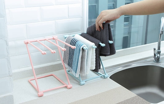 Estante plegable para trapos de cocina organizador de accesorios y aparatos de cocina