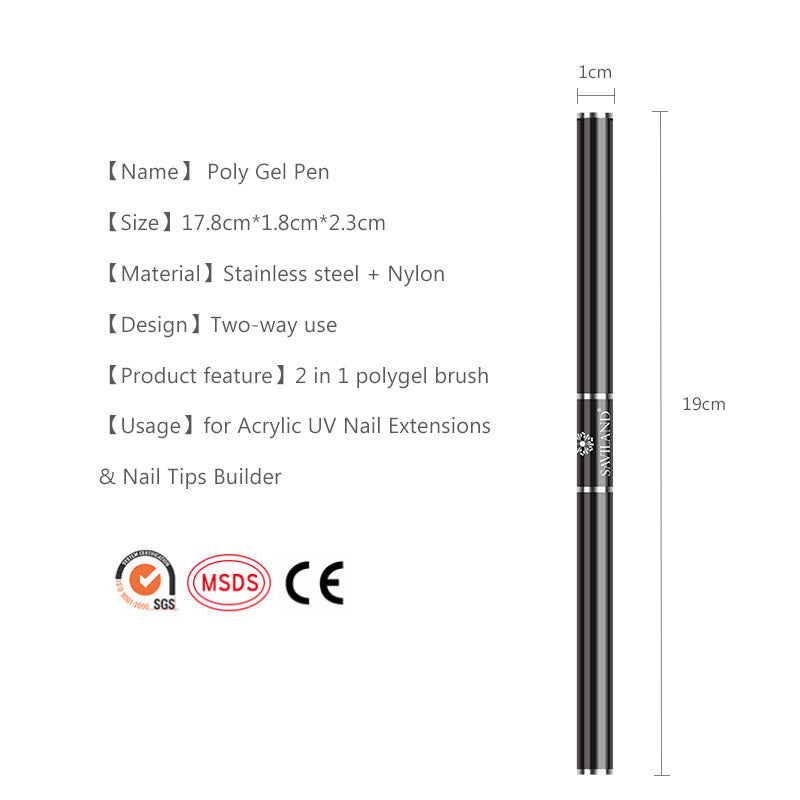 Double-headed phototherapy brush set for manicure
