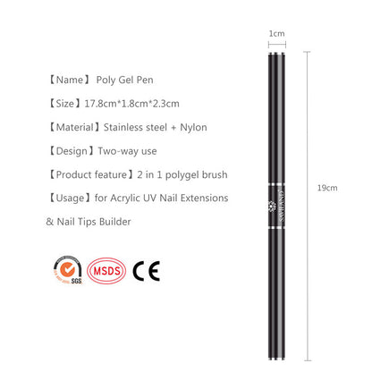 Double-headed phototherapy brush set for manicure