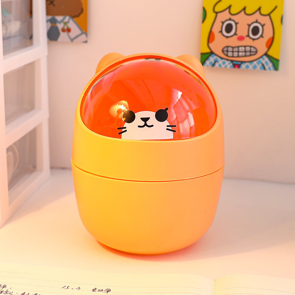 Mini bear desktop trash can