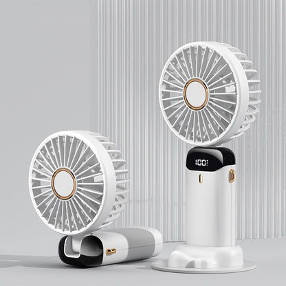 Mini ventilador eléctrico portátil de mano recargable por USB plegable para colgar en el cuello ajustable con 5 velocidades