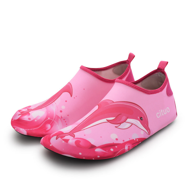 Dolphin shoes with non-slip soft soles for the beach and river