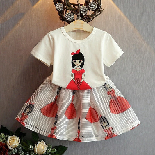 Conjuntos de verano de camiseta y falda para bebés y niñas