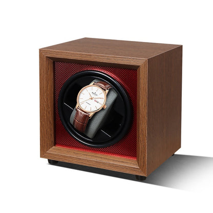 Agitador de reloj mecánico automático de nogal negro