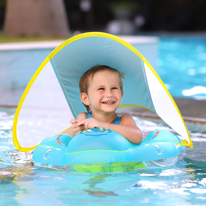 Baby Swim Ring with Sun Protection and Anti-Slip Buoy