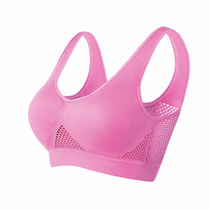 Sujetador deportivo de yoga fino de malla para mujer