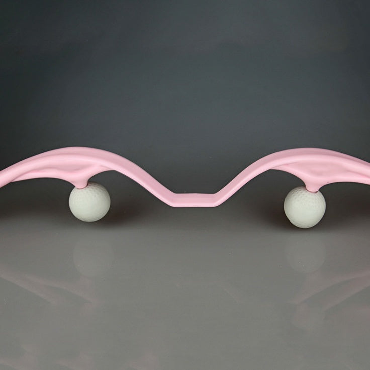 Neck massager with plastic pressure point therapy