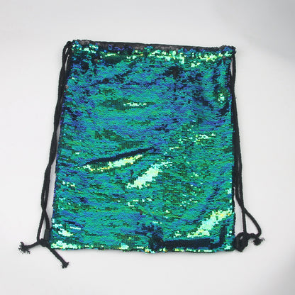 Mermaid Sequin Drawstring Sports Backpack