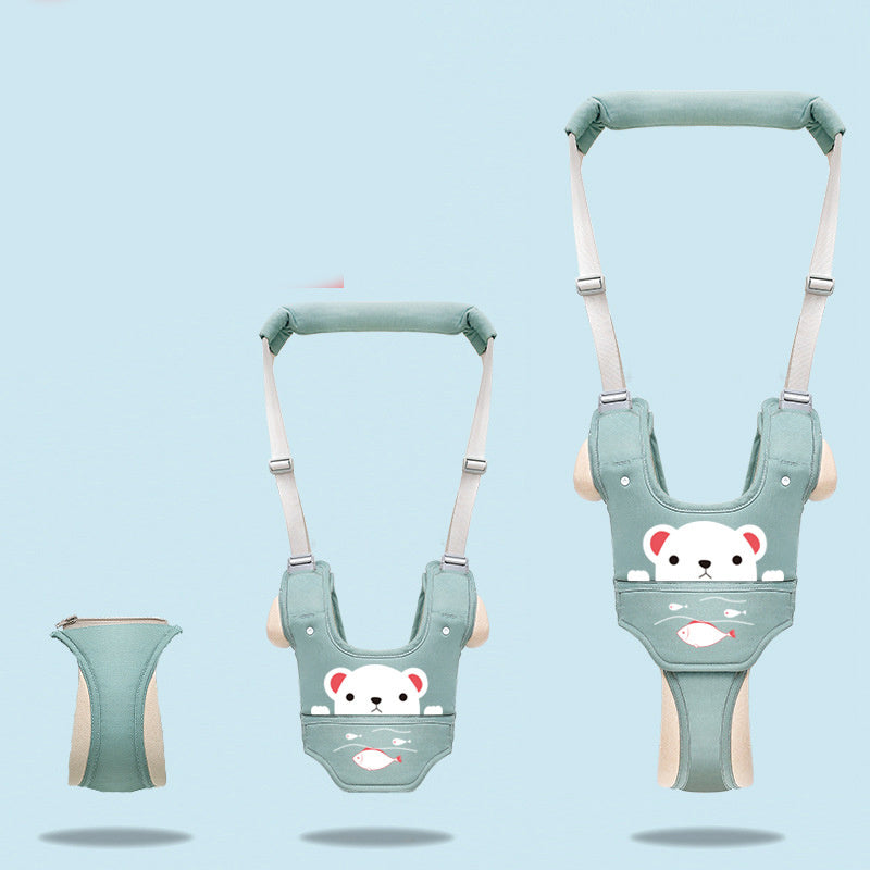 Baby walker with harness