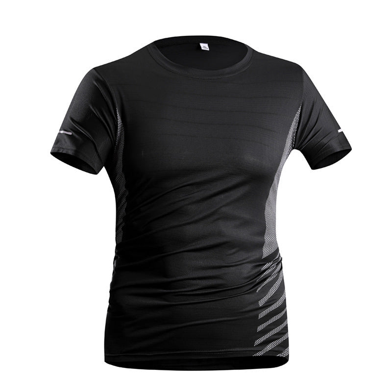 Men's ice silk T-shirt, quick-drying, breathable and fashionable.