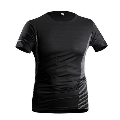 Men's ice silk T-shirt, quick-drying, breathable and fashionable.