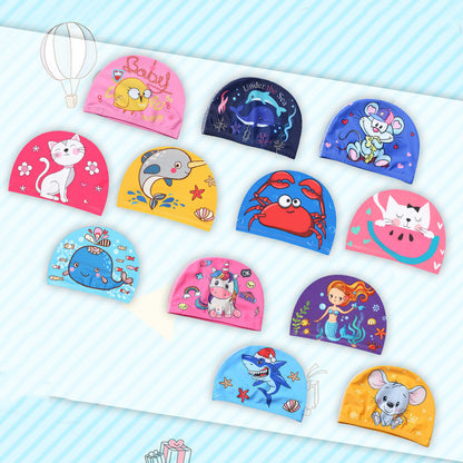 Children's swimming cap with cartoon prints