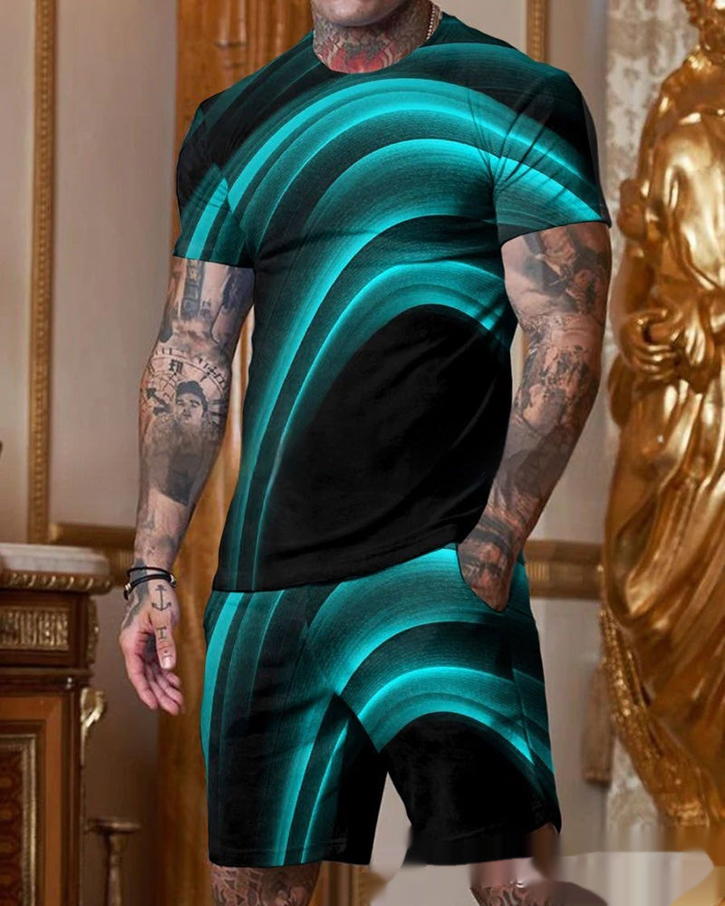 conjunto de 2piezas manga corta con estampado
