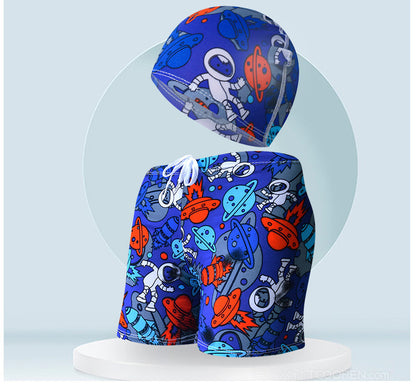 Children's swimsuit with swim cap, ideal for beach holidays