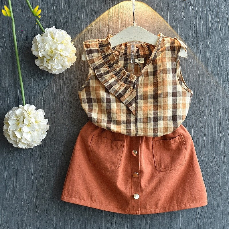 Conjuntos de verano de camiseta y falda para bebés y niñas