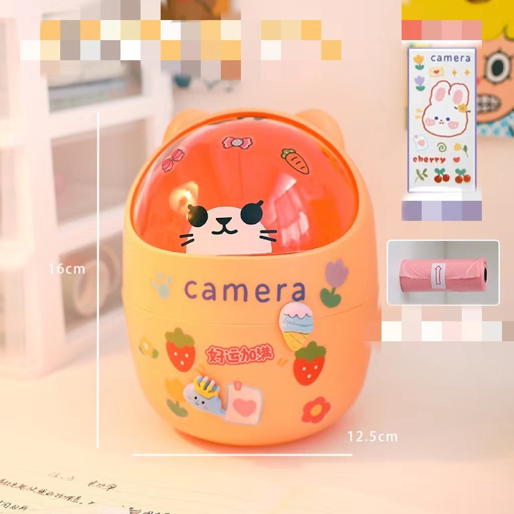 Mini bear desktop trash can
