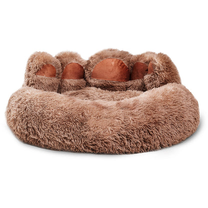 Cama ligera para mascotas con forma de pata de oso