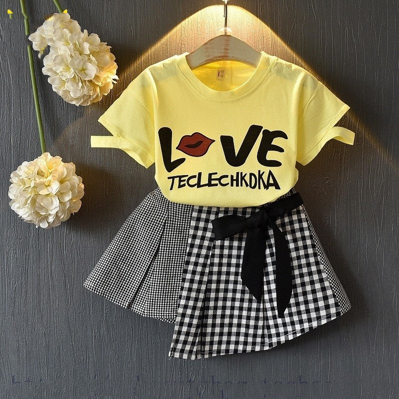 Conjuntos de verano de camiseta y falda para bebés y niñas