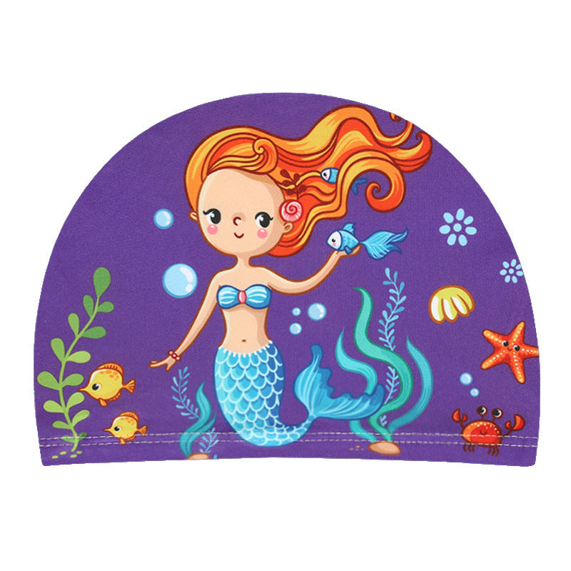Children's swimming cap with cartoon prints