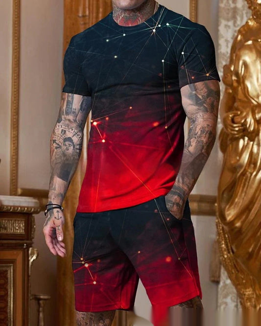 conjunto de 2piezas manga corta con estampado