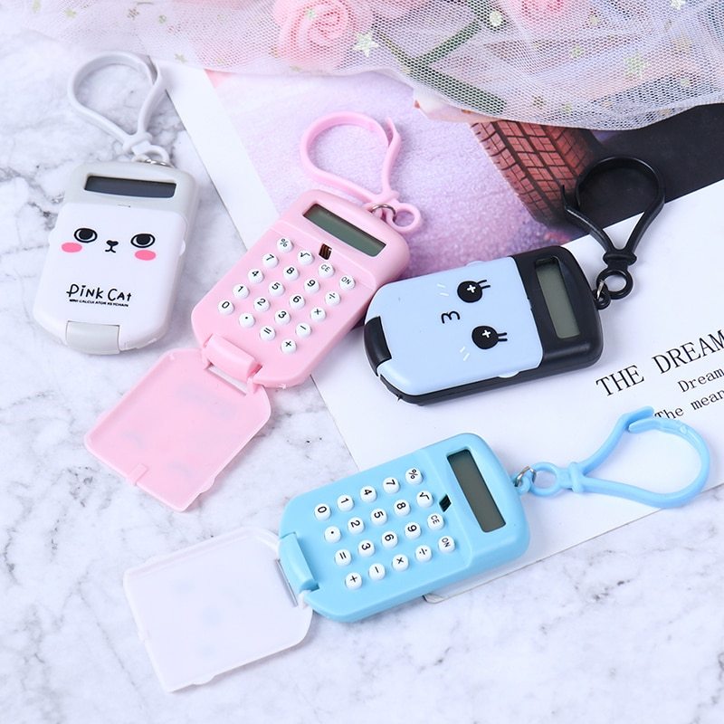 Mini calculadora en forma de galleta.