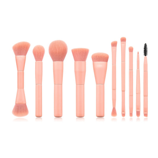 Set of 10 makeup brushes