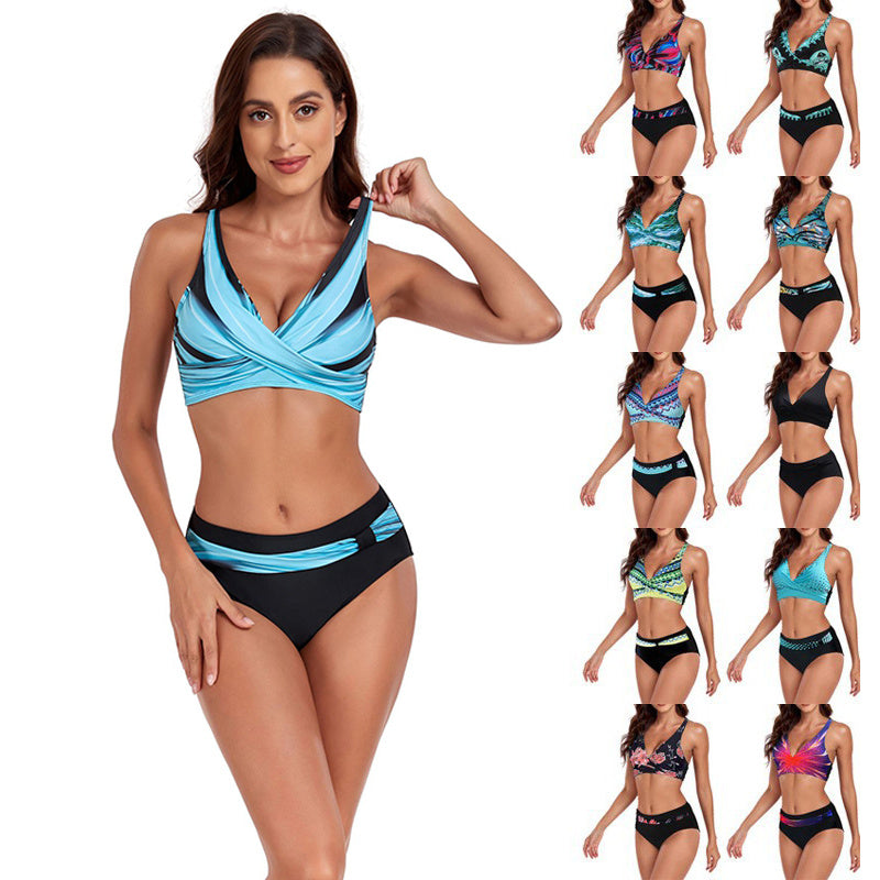 Women's Halter Neck Split Beach Swimsuit