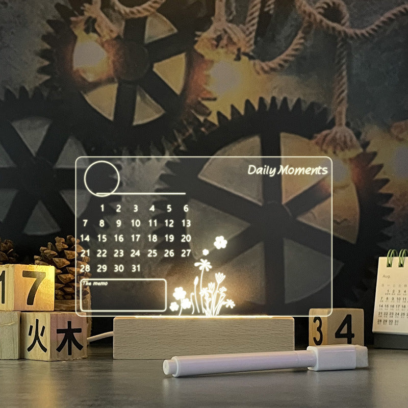Tablero con lapiz luz nocturna LED USB