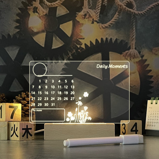 Tablero con lapiz luz nocturna LED USB