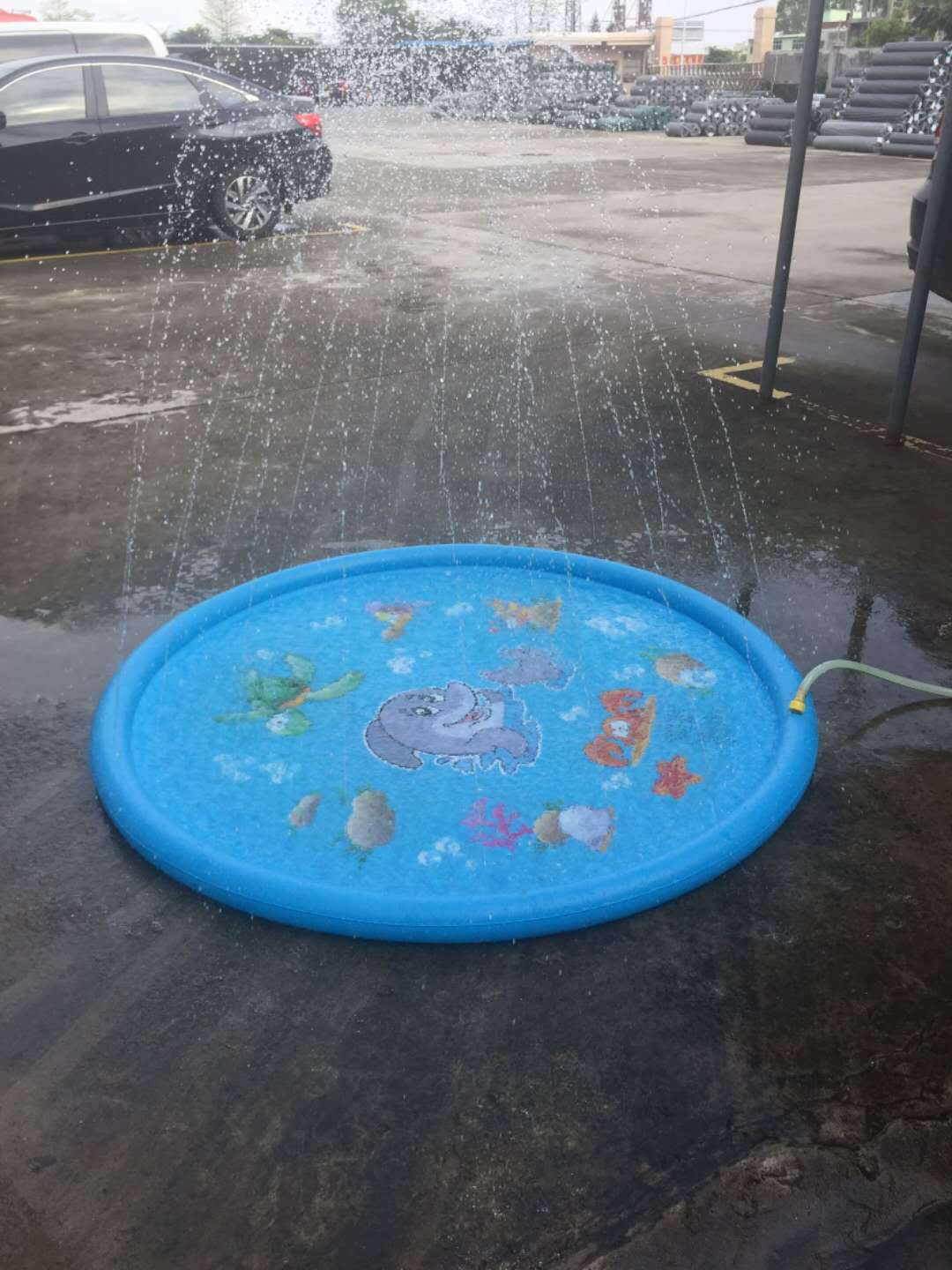 Inflatable water mat
