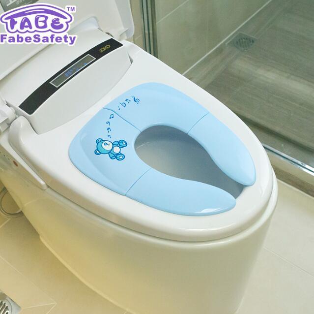 Folding toilet seat for children 