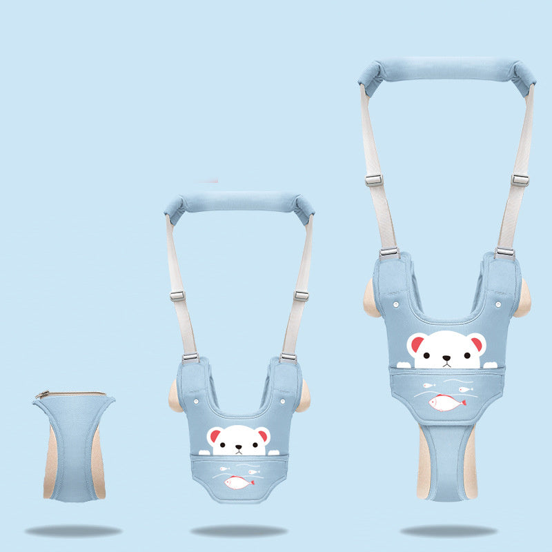 Baby walker with harness