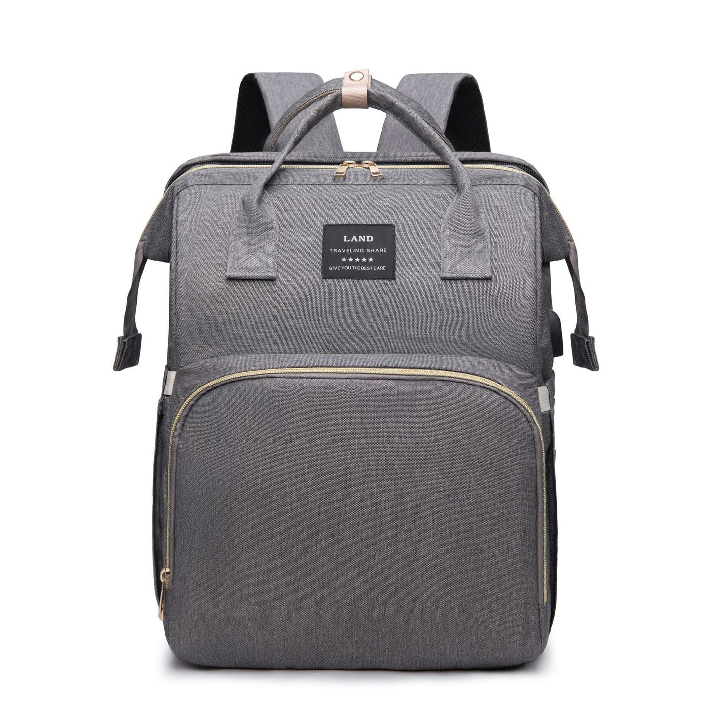 Baby diaper backpack with crib