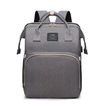 Baby diaper backpack with crib
