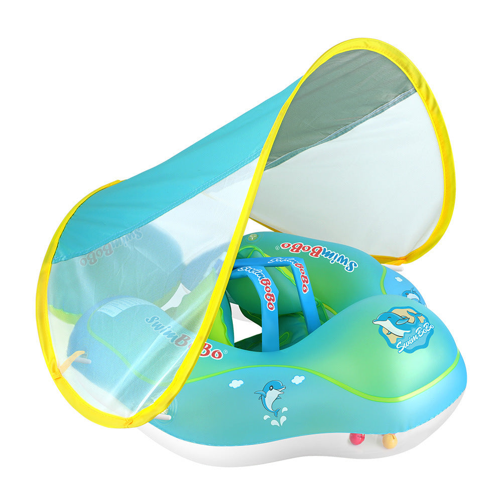 Baby Swim Ring with Sun Protection and Anti-Slip Buoy