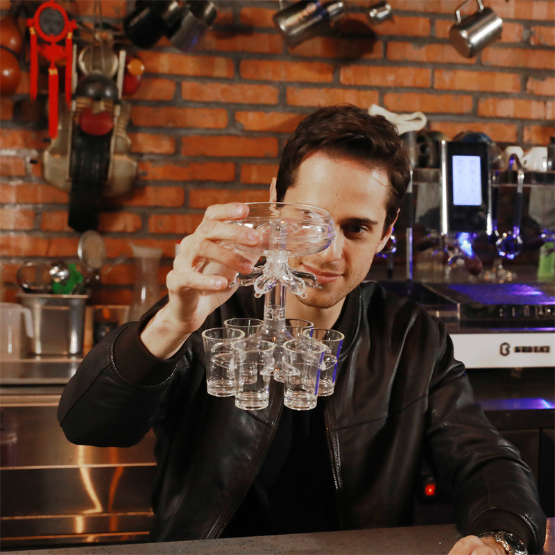 Dispensador de chupitos con 6 vasos ideal para fiestas