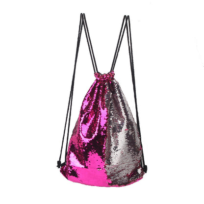 Mermaid Sequin Drawstring Sports Backpack