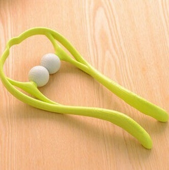 Neck massager with plastic pressure point therapy