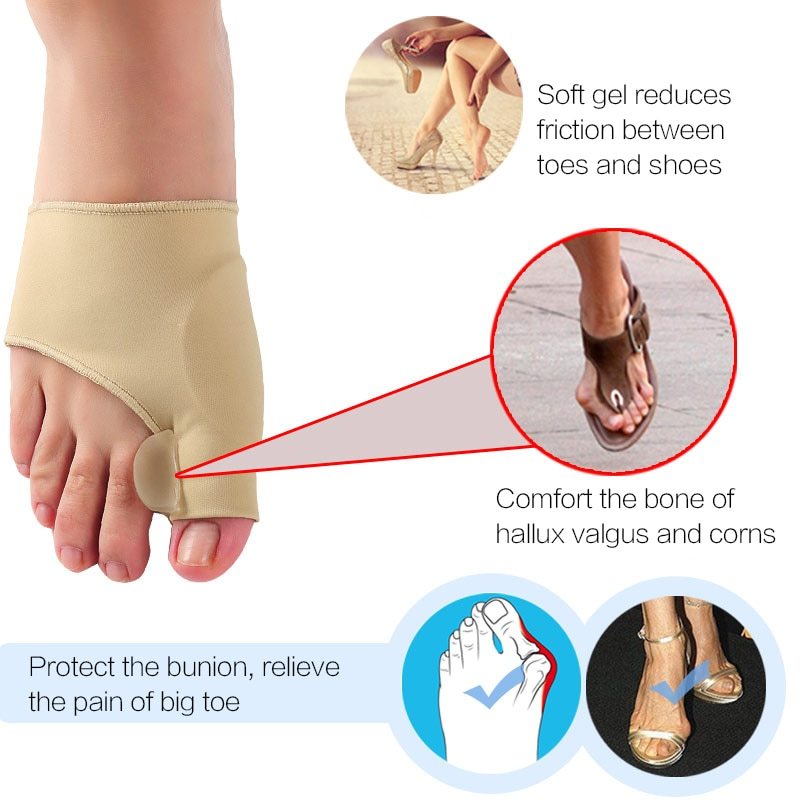Calcetines correctores para el dedo valgo y separador de dedos. Alivio superior del dolor de juanetes