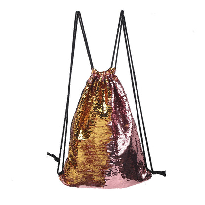Mermaid Sequin Drawstring Sports Backpack