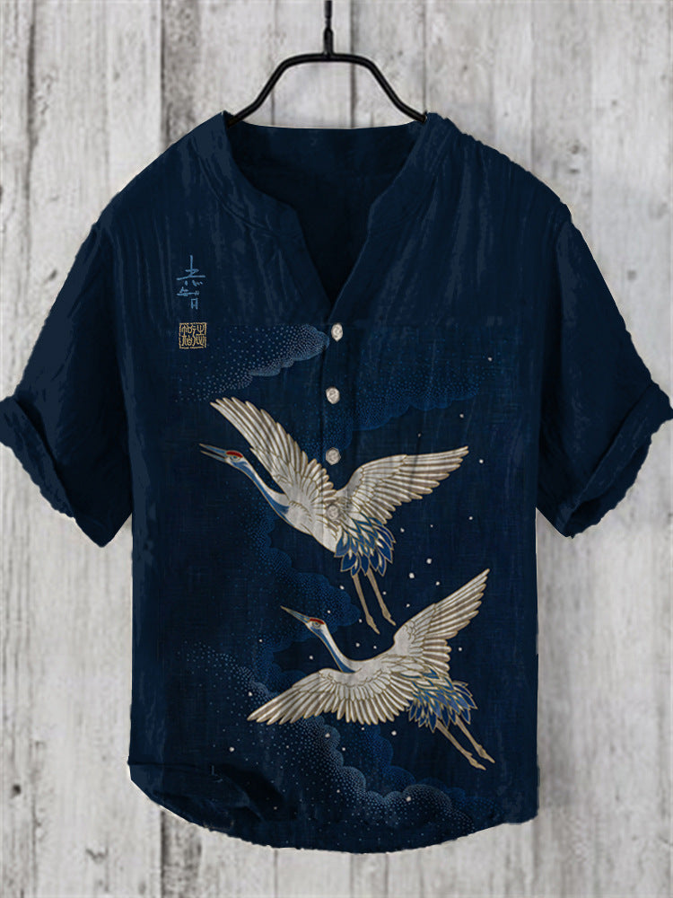 Men's Casual Printed Hawaiian Shirt